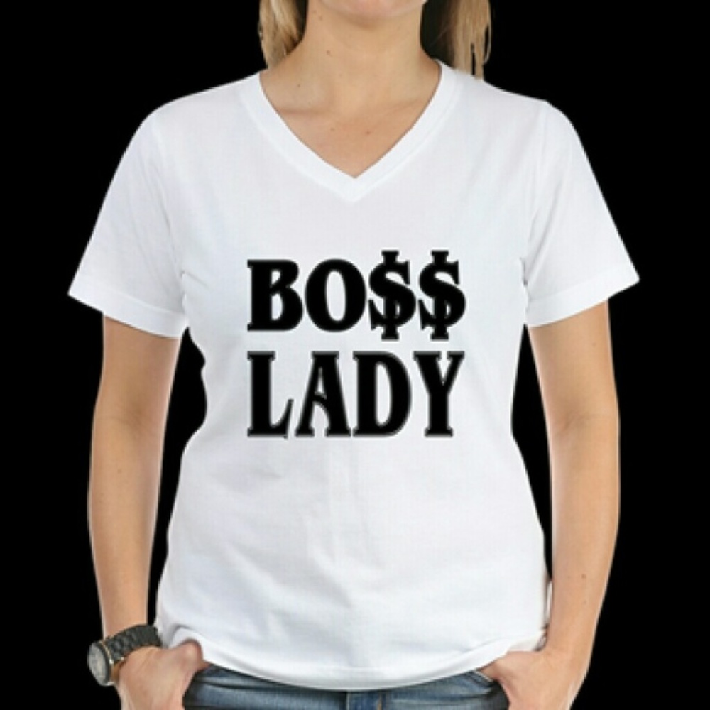 Boss Lady Short Sleeve White Tee